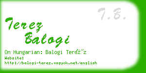 terez balogi business card